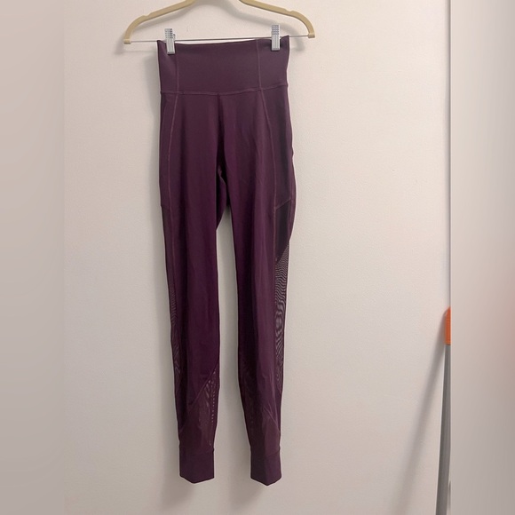 Lululemon Hot Like Agni Pant Leggings - Purple Mesh- Size 4 - Picture 2 of 11